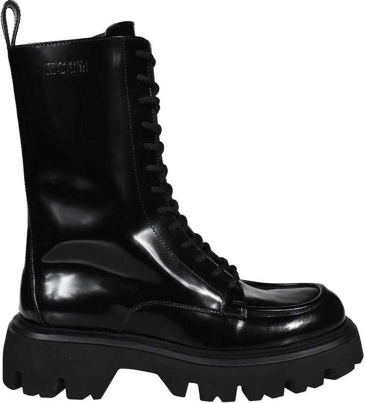 MSGM Leather Boots