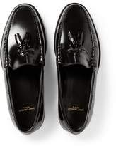 Thumbnail for your product : Saint Laurent Tasselled High-Shine Leather Loafers