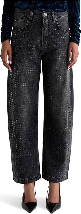 AG Jeans Hattie High Rise Barrel in Star Light Women's Jeans Star Light : 26 28, Cotton/Denim/Synthetic
