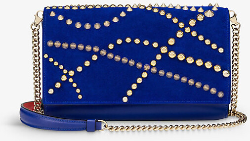 Paloma Embellished Leather Clutch in Black - Christian Louboutin