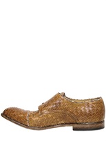 Thumbnail for your product : Hand-Woven Leather Monk Strap Shoes