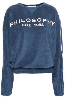 Philosophy di Lorenzo Serafini Embroidered Cotton-blend Terry Sweatshirt