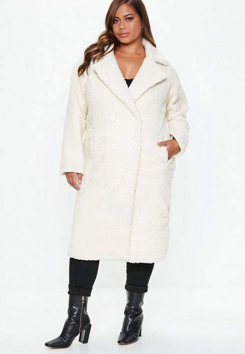 plus size pile coat