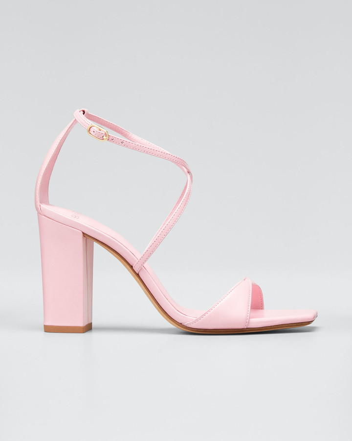 pale pink heeled sandals