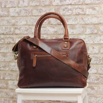 The Leather Store Riina Leather Laptop Work Bag