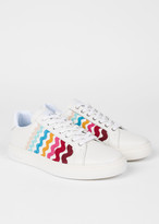 Thumbnail for your product : Paul Smith Women's White 'Ribbon' Leather 'Lapin' Trainers