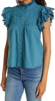 Thumbnail for your product : Sea Adrienne Flutter Sleeve Cotton Top