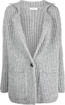 Closed Chunky-Knit Button Cardigan