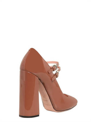 Rochas 110mm Patent Leather Mary Jane Pumps