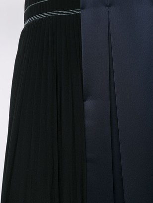 Cédric Charlier Panelled Pleated Skirt