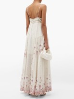 Thumbnail for your product : Camilla Tanami Road Beaded Lace-up Silk-crepe Dress - White Multi