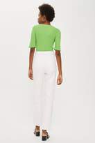 Thumbnail for your product : Topshop Womens White Belted Straight Leg Jeans - White
