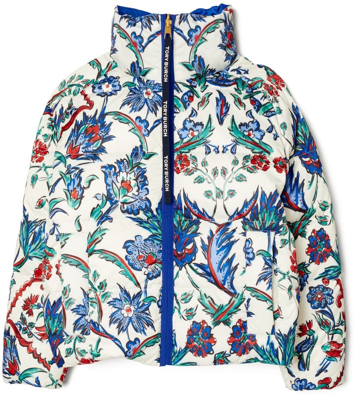 Tory Burch Reversible Printed Down Jacket - ShopStyle