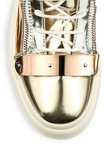 Thumbnail for your product : Giuseppe Zanotti Leather Bar High-Top Sneakers
