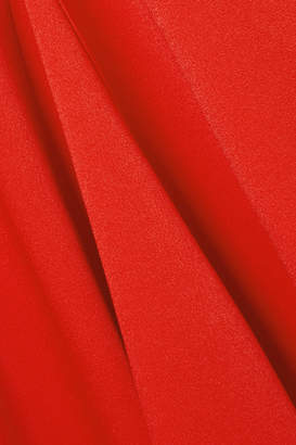 Victoria Beckham Draped Crepe Midi Dress - Red