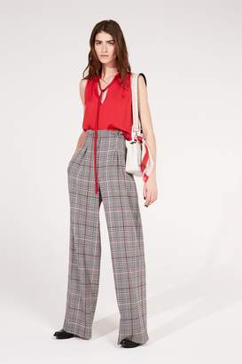 Amanda Wakeley Prince of Wales Check Wide Leg Trousers