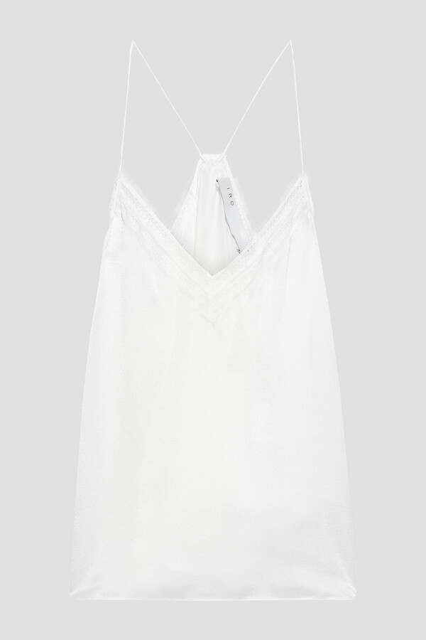 white silky cami top