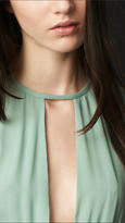 Thumbnail for your product : Burberry Layered Silk Pleat Detail Dress