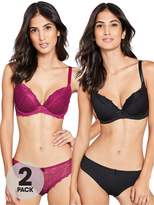 Thumbnail for your product : Dorina Quinn Curve 2 Pack Padded Bra - Red/Black