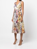 Thumbnail for your product : Oscar de la Renta floral-print V-neck dress