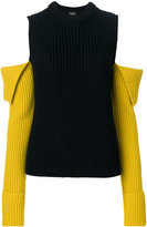 Calvin Klein - cut-out contrast jumper