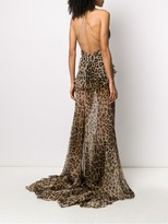 Thumbnail for your product : Etro Leopard Print Sheer Maxi Dress