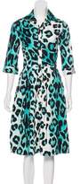 Thumbnail for your product : Samantha Sung Leopard Print Midi Dress w/ Tags