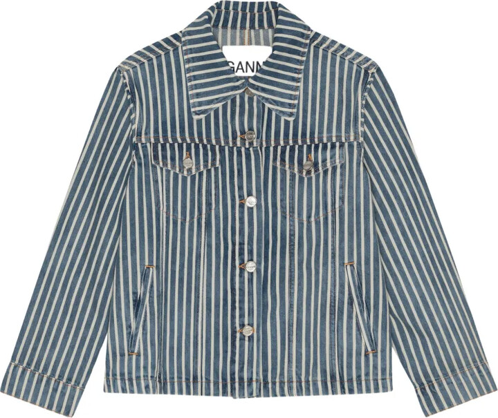 Ganni Striped Denim Jacket