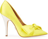 Thumbnail for your product : Tory Burch Leather Bow Cone-Heel Pumps