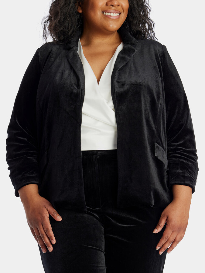 velvet blazer women's plus size