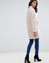 Thumbnail for your product : ASOS Oversized Cocoon Coat with Funnel Neck in wool Mix and Boucle Texture