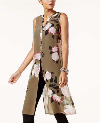 INC International Concepts Printed Sheer Tunic, Created for Macy's