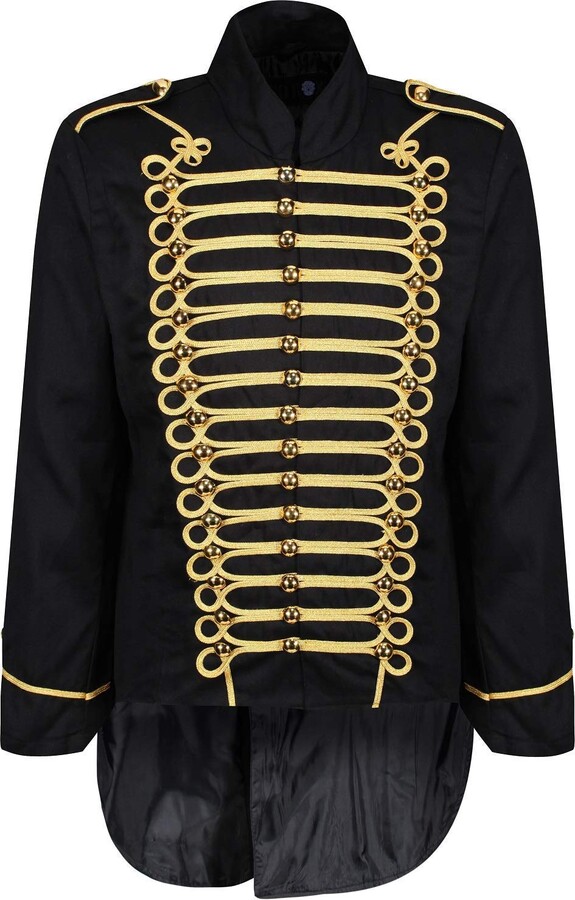 Ro Rox Sleeveles Jacket Adam Men's Military Marching Band Drummer Music  Festival at  Men’s Clothing store