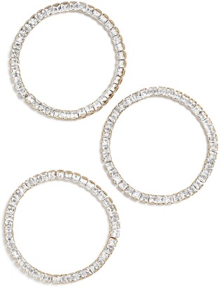 BaubleBar Cristallo Square Gemstone Bracelets, Set of 3
