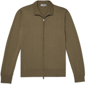 Canali Cotton Zip-Up Sweater