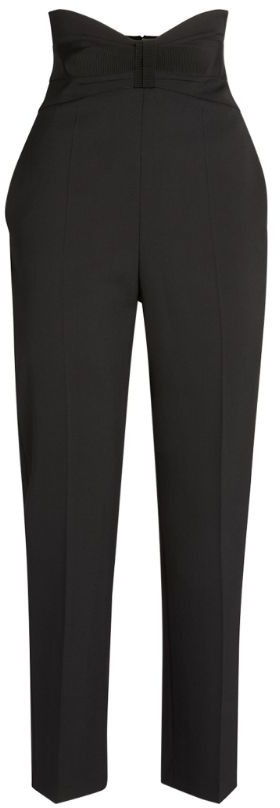 black tuxedo pants with red stripe