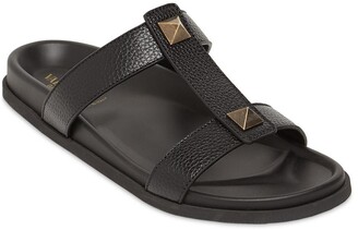 Valentino Garavani Leather Sandals W/ Metal Studs