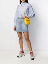 Thumbnail for your product : Ganni Bleached Denim Mini Skirt