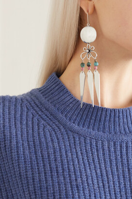 Isabel Marant Jules Silver-tone Beaded Earrings - one size