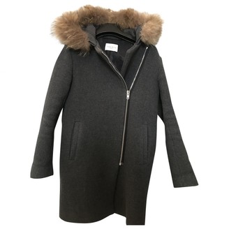 Sandro Grey Wool Coat for Women