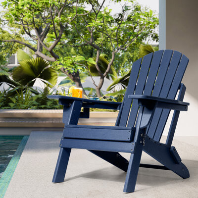 Highland Dunes Unicoi Plastic Folding Adirondack Chair with Adjustable Backrest