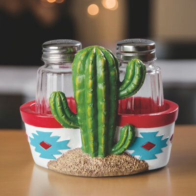 FC Design 4.5"H Cactus Salt & Pepper Shakers Holder