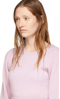 Thumbnail for your product : Stella McCartney Purple Cashmere Slashed Sleeve Crewneck Sweater