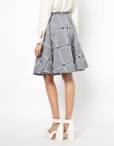 Thumbnail for your product : Peter Jensen Circle Skirt in Card Print Canvas