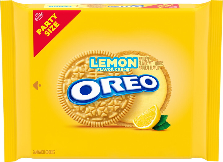 OREO Lemon Creme Sandwich Cookies, Party Size, 24.95 oz