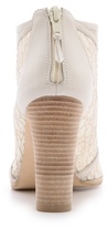Thumbnail for your product : Stuart Weitzman Lace Open Toe Booties