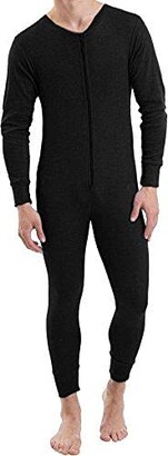 Fashion Fateek Mens Thermal Zip Up Jumpsuit All in One Brushed Fleece  Bodysuit Onesie Base Layer Full Body Long John Underwear Playsuit[Ch.Grey  XL] - ShopStyle