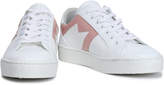 Thumbnail for your product : Maje Smooth And Metallic Leather Sneakers