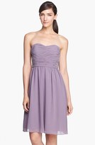 Thumbnail for your product : Donna Morgan 'Sarah' Strapless Ruched Chiffon Dress