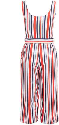 Quiz Petite White Red and Blue Culotte Jumpsuit